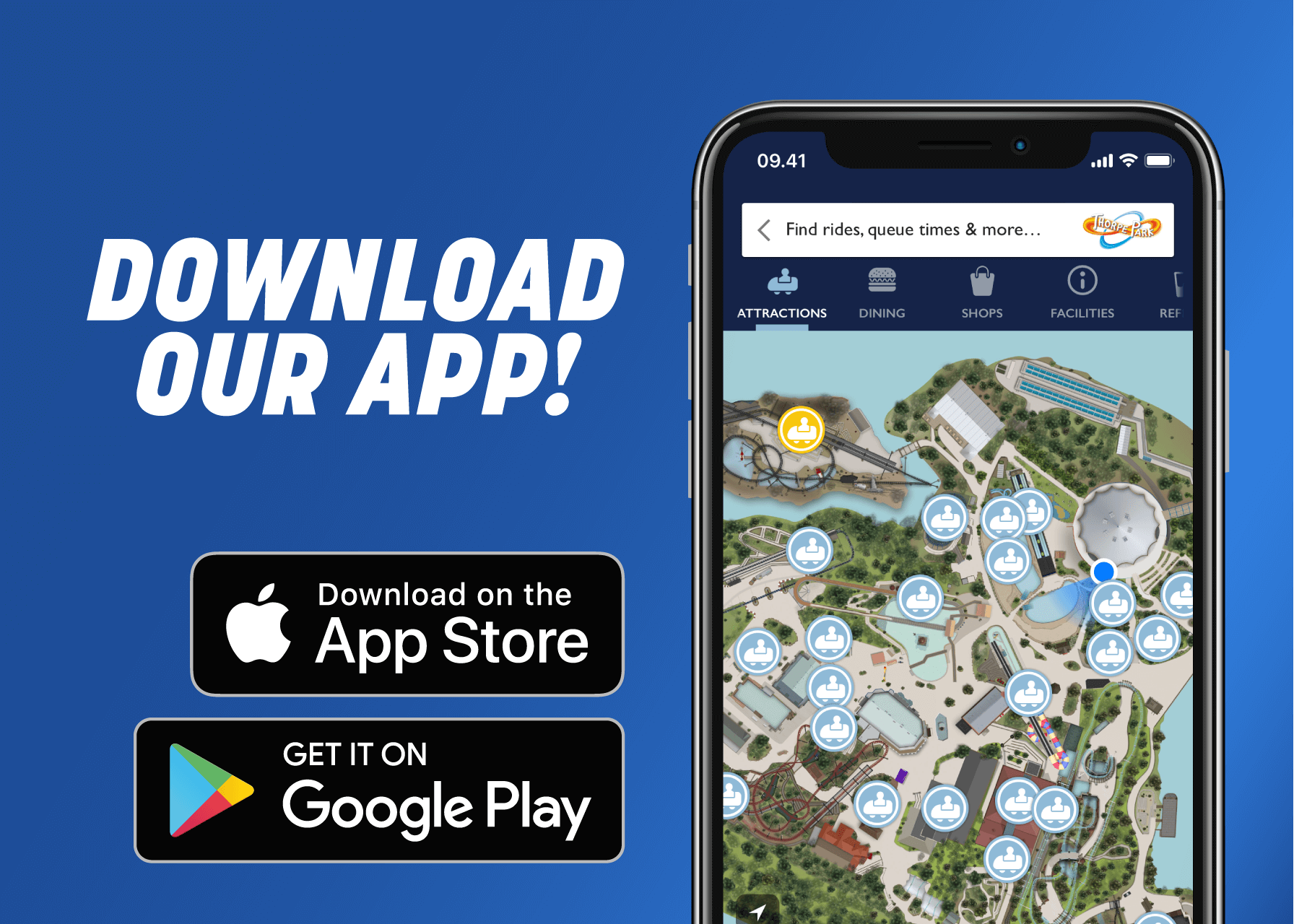 Thorpe Park App, Available On The App Store and Google Play