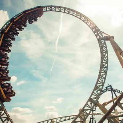 Collosus First Loop Colossus - Ten-Loop Rollercoaster | Thorpe Park Resort