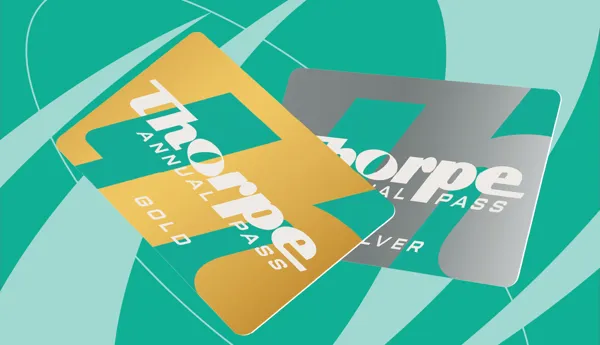 Thorpe Park Gold and Silver Annual Pass graphic