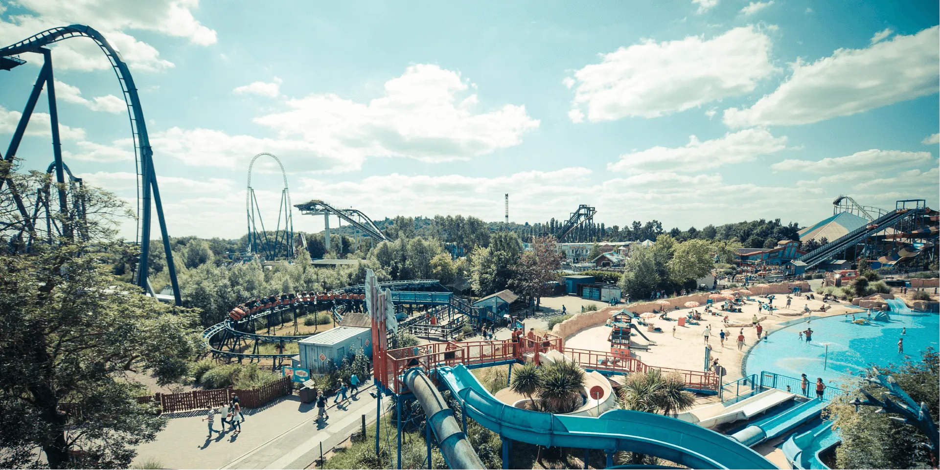 Theme Park Skyline Overview