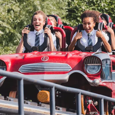 Secondary School Students On Stealth Rollercoaster