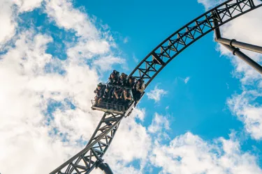 Guests levelling up after a being upside down on SAW The Ride
