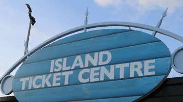 Island Ticket Centre Sign