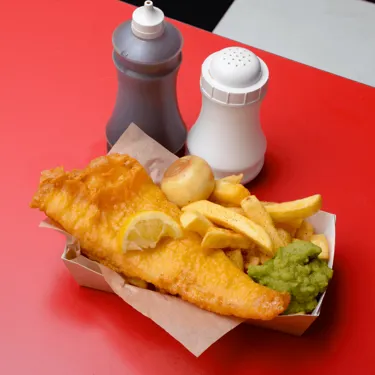 Amity Fish and Chips Restaurant Food Closeup