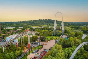Aerial view of Thorpe Park