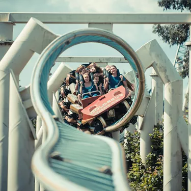Colossus Barrel Roll Roller Coaster