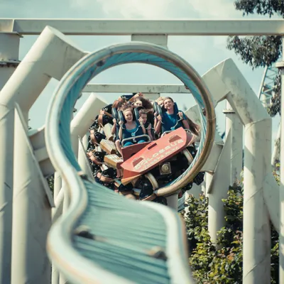 Colossus Barrel Roll Roller Coaster