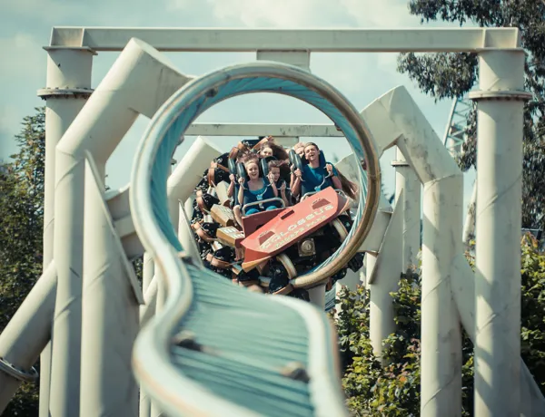 Colossus Barrel Roll Roller Coaster