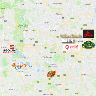 Map Of Merlin Attractions In London