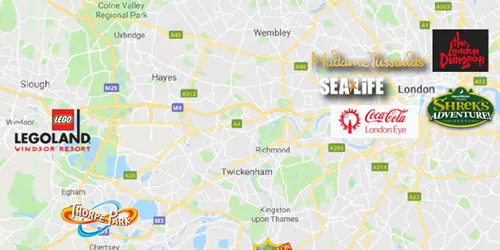 Map Of Merlin Attractions In London