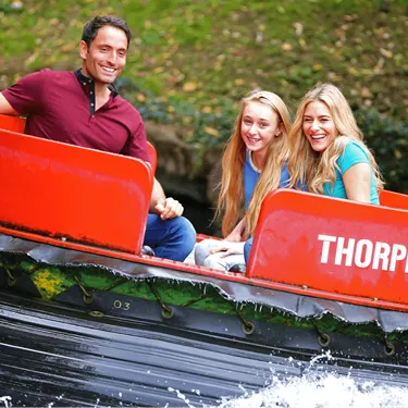 Rumba Rapids Water Ride Guests Getting Splashed