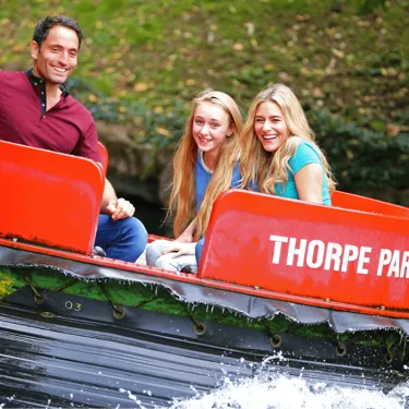 Rumba Rapids Water Ride Guests Getting Splashed