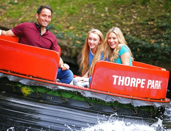 Rumba Rapids Water Ride Guests Getting Splashed