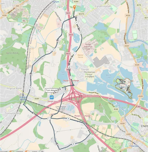 Thorpe Park Marathon Map