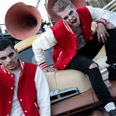 Amity High Halloween Show Vampires Sat On a Truck