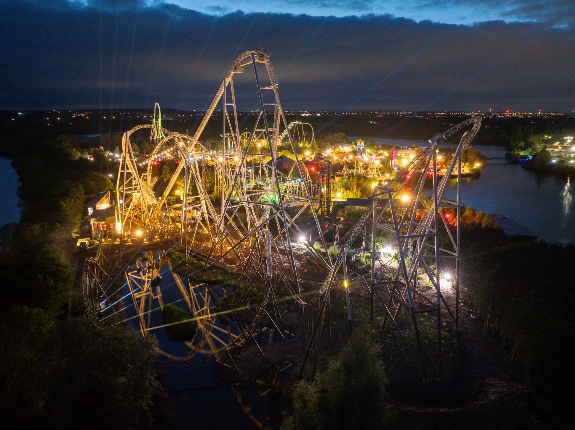 Thorpe Park in the Dark