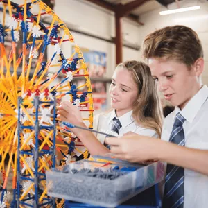 Students And Toy Ferris Wheel