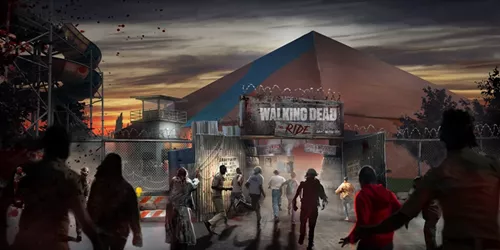 The Walking Dead The Ride Rollercoaster Exterior & Entrance