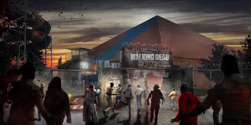 The Walking Dead The Ride Rollercoaster Exterior & Entrance