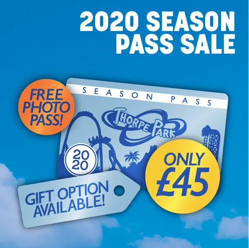 2020 Season Pass Sale, Free Photo Pass! Gift Option Available! Only £45