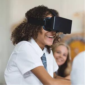 Student Using VR Headset