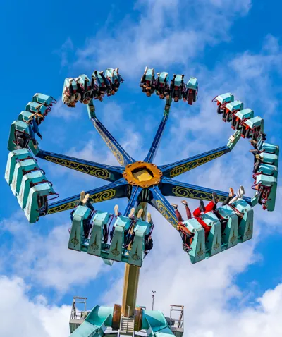 Guests upside down on Vortex