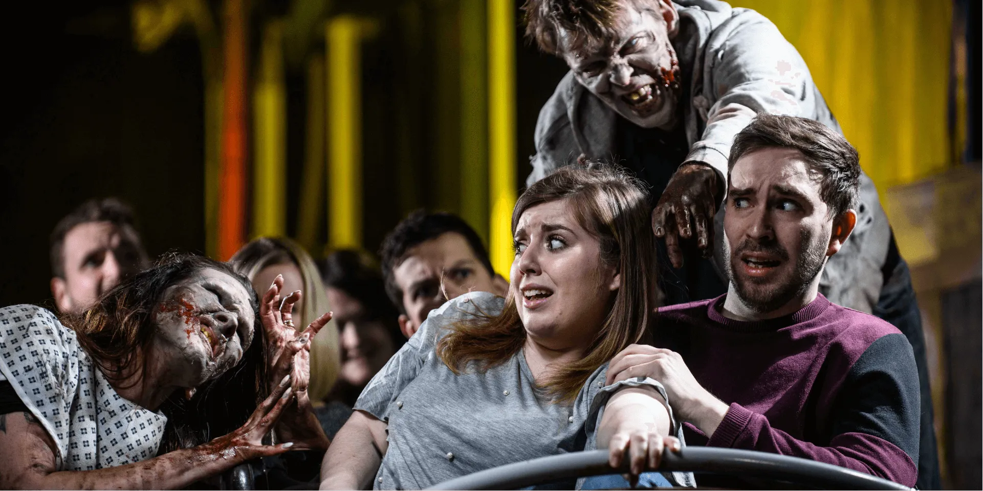 The Walking Dead Rollercoaster , Walkers Attacking Guests