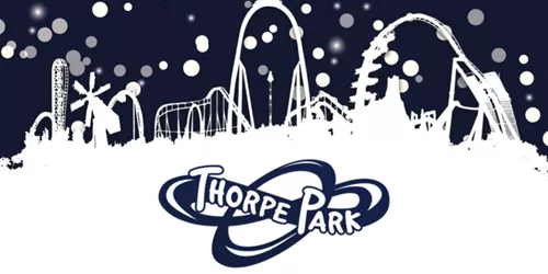 A christmas themed Thorpe Park visual