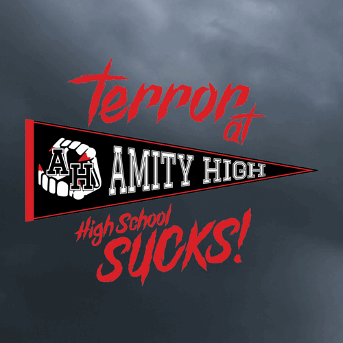Logo for Terror At Amity High, high school sucks! 