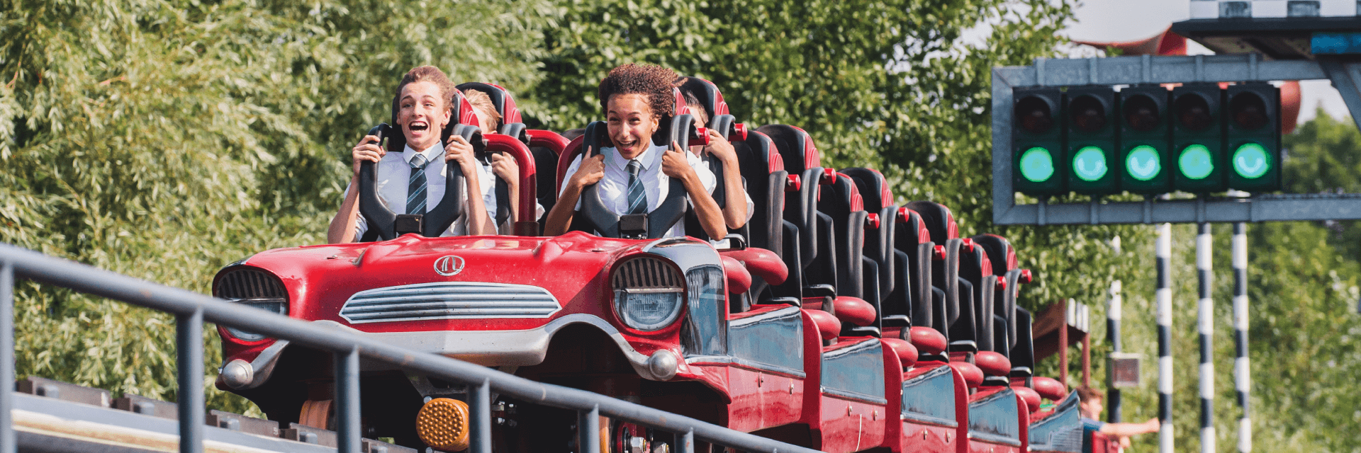 Secondary School Students On Stealth Rollercoaster